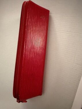Louis Vuitton Red Epi Zip Pencil Case